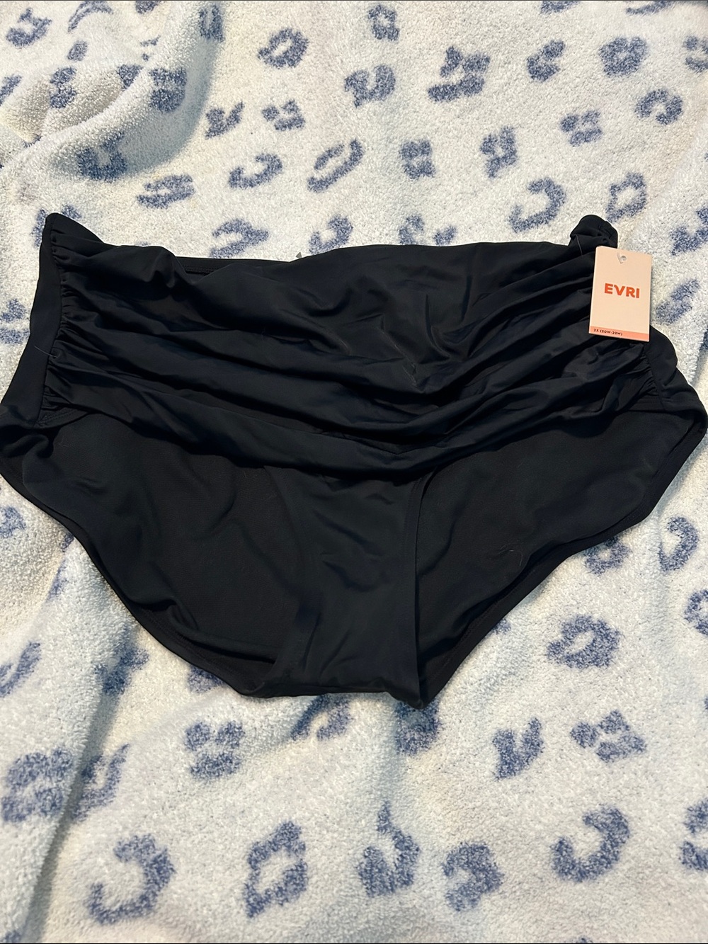 EVRI Women's High-Waist Black Swim Bottom 2x